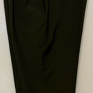 Haggar Olive Green Dress Pants with Black Waistband Detail